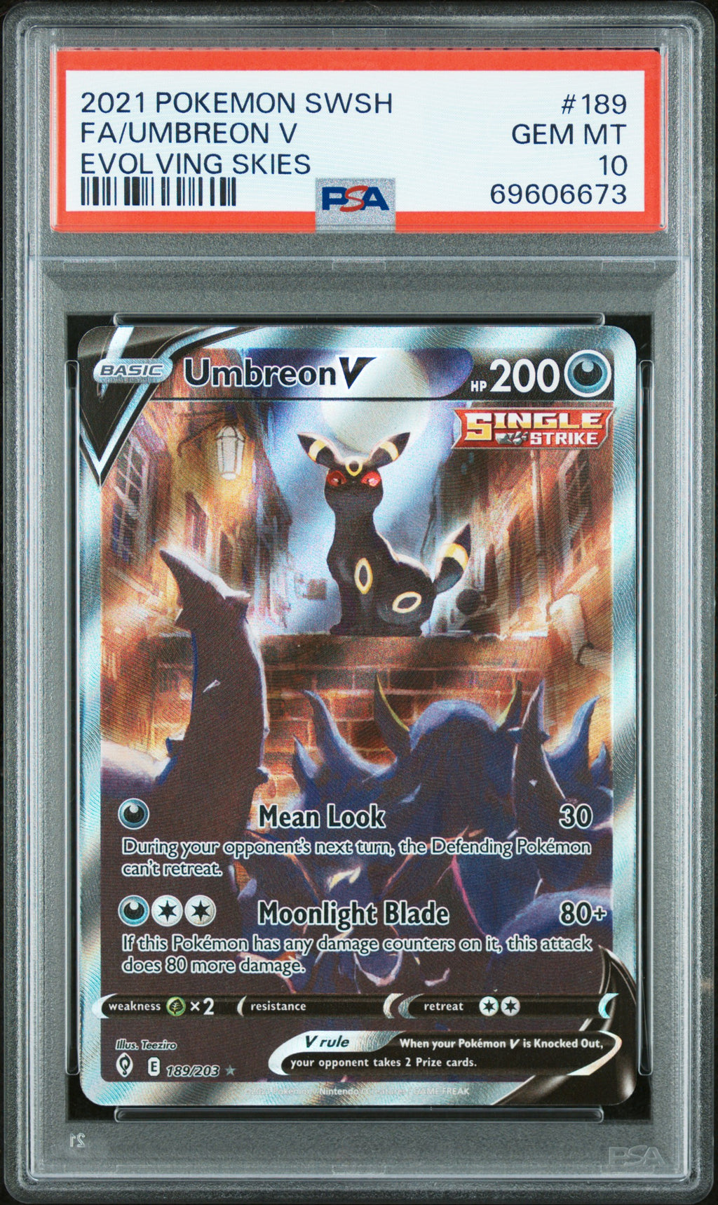 PSA 10 Umbreon V (Alternate Art) [Evolving Skies]