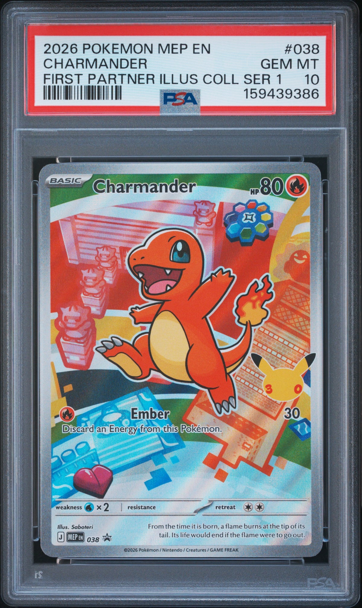 PSA 10 Charmander [First Partner Illustration Series 1]