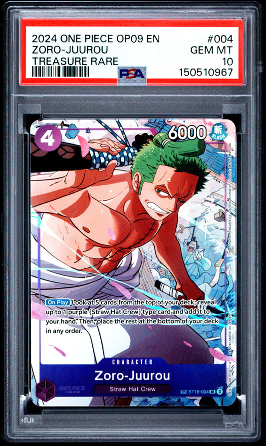 PSA 10 Zoro-Juurou (Treasure Rare) [Emperors In The New World]