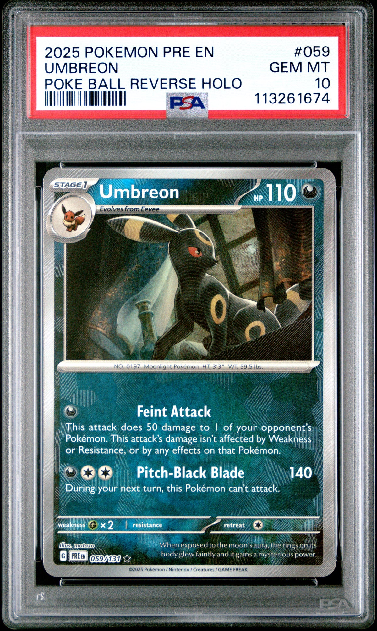 PSA 10 Umbreon (Master Ball) [Prismatic Evolutions]