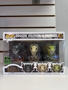 Funko Pop Drogon, Viserion & Rhaegal (Hatching) [Shared Sticker]
