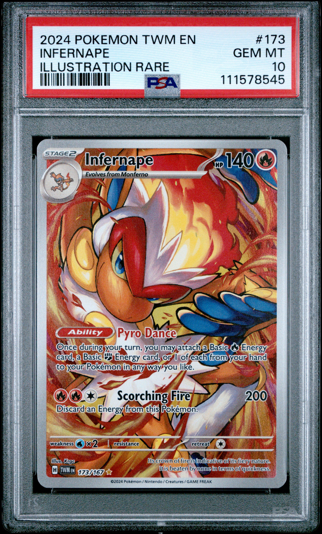 PSA 10 Infernape #173 [Twilight Masquerade]