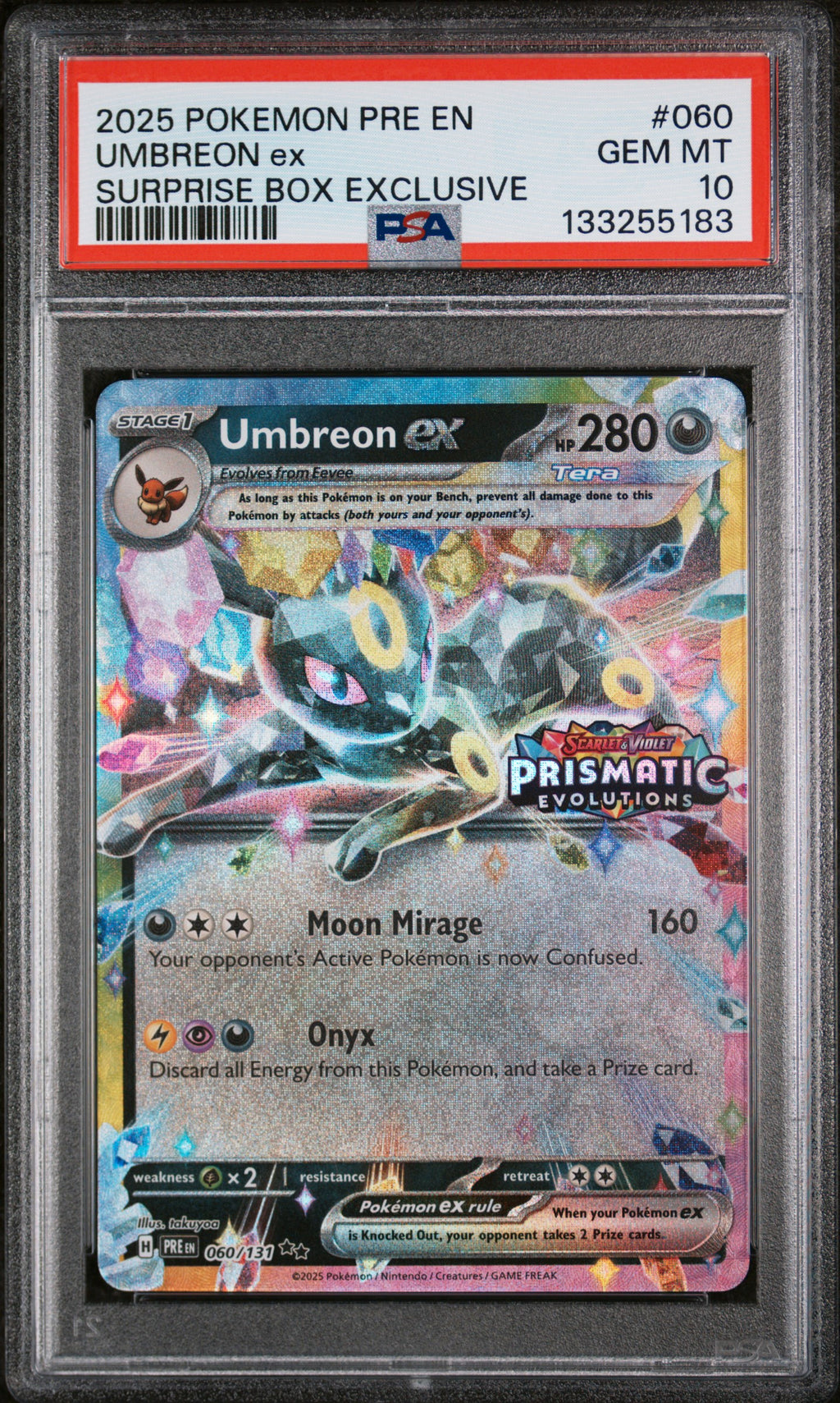 PSA 10 Umbreon ex (Prismatic Evolutions Stamped] (SV Promo)