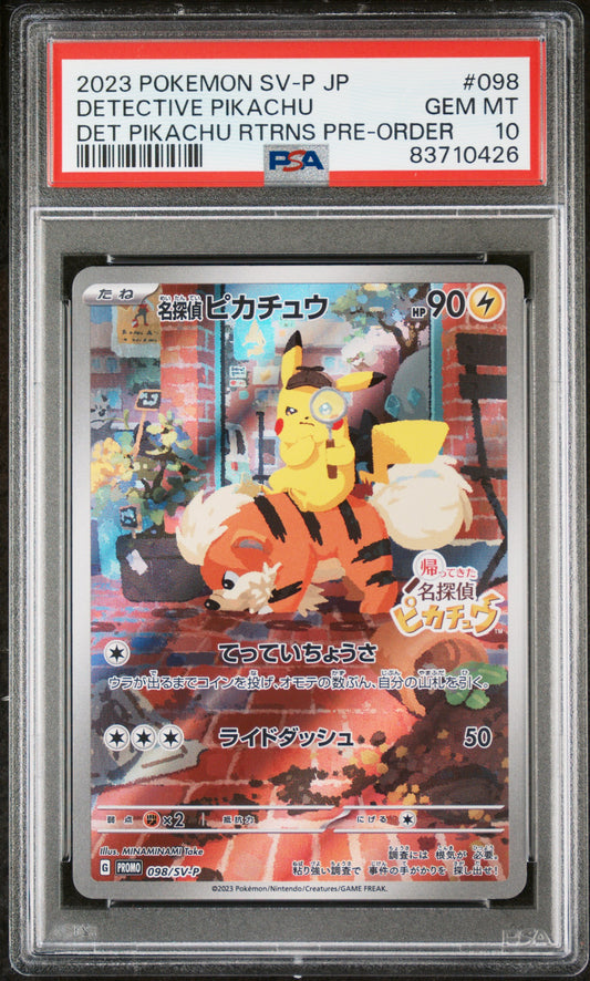 PSA 10 Japanese Detective Pikachu #098 [SV-P Promo]