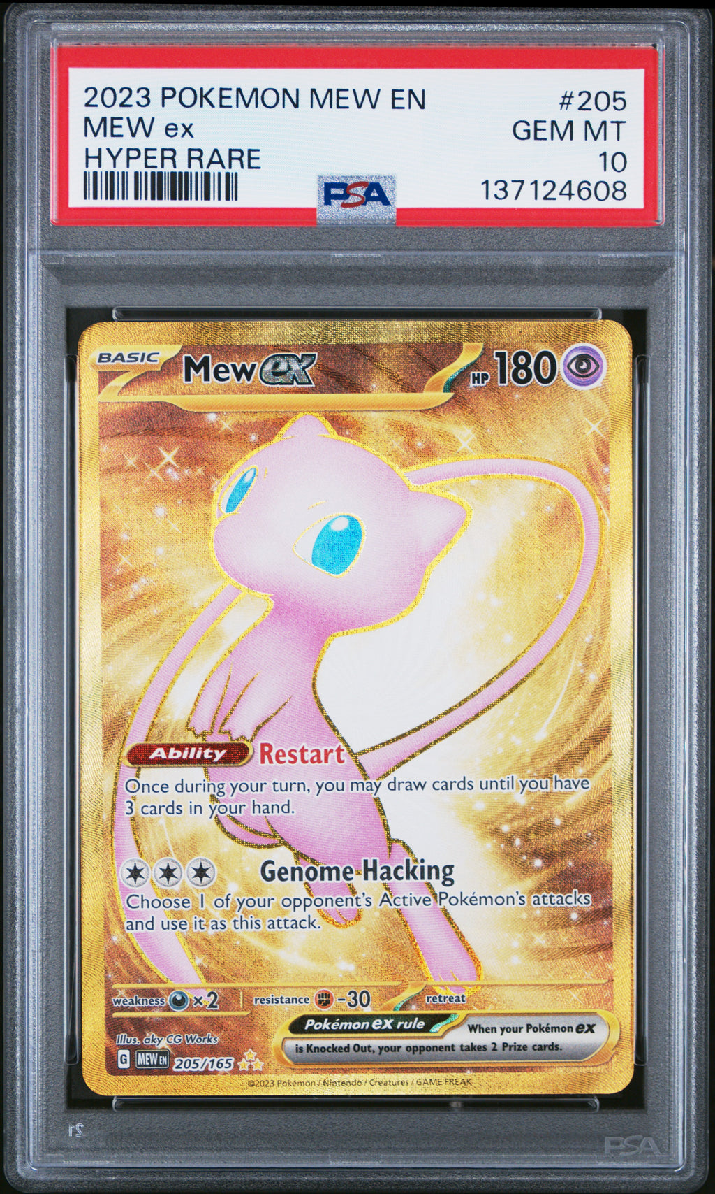PSA 10 Mew ex #205 (Hyper Rare) [151]