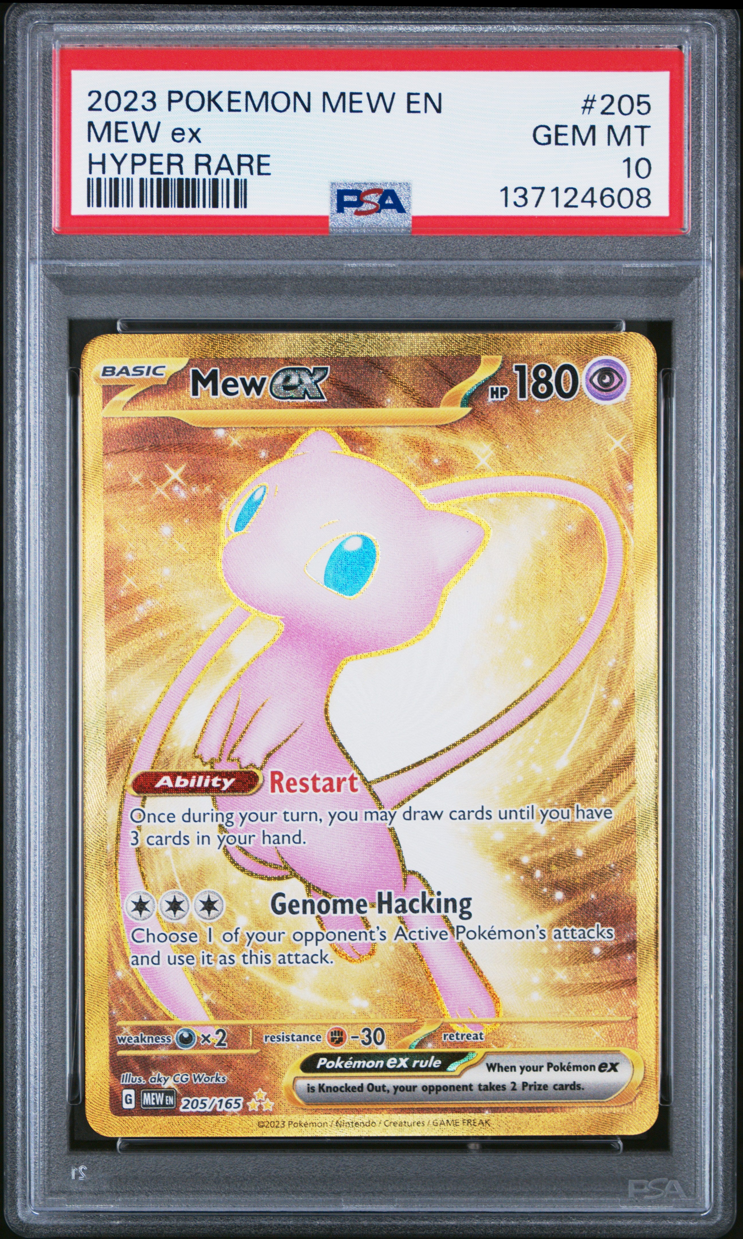 PSA 10 Mew ex #205 (Hyper Rare) [151]