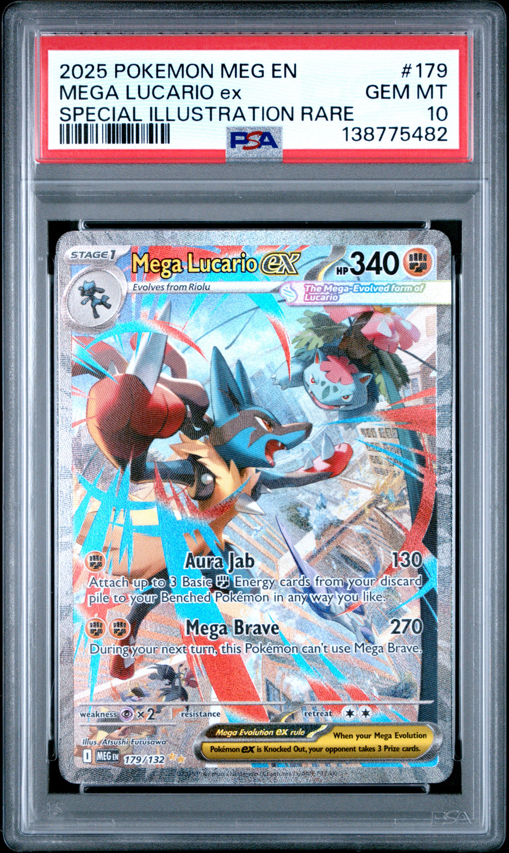 PSA 10 Mega Lucario ex #179 (Special Illustration Rare) [Mega Evolution]