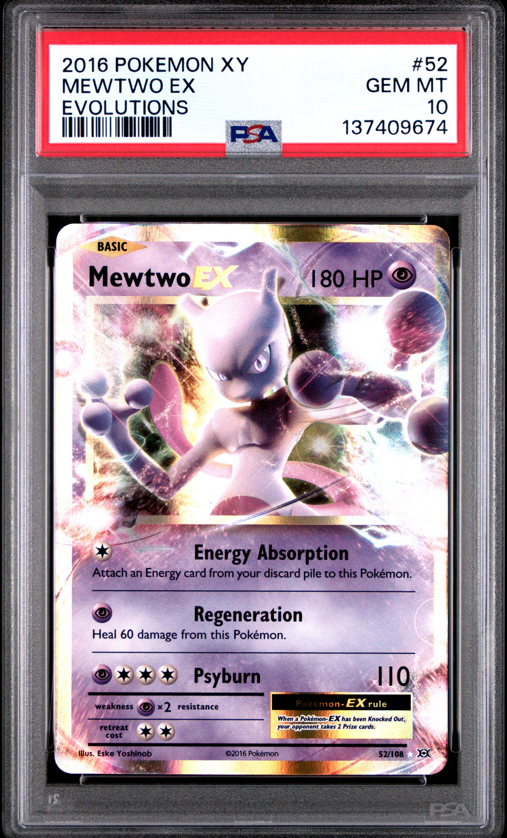 PSA 10 Mewtwo EX [XY Evolutions]