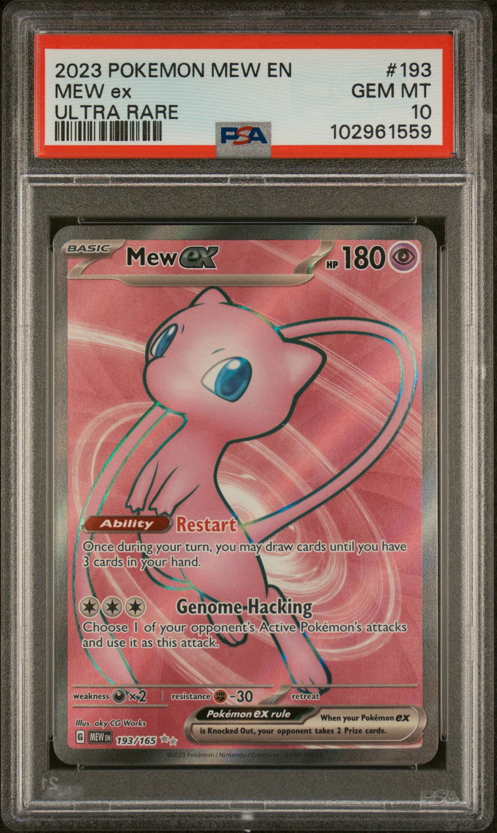 PSA 10 Mew ex #193 (Full Art) [151]