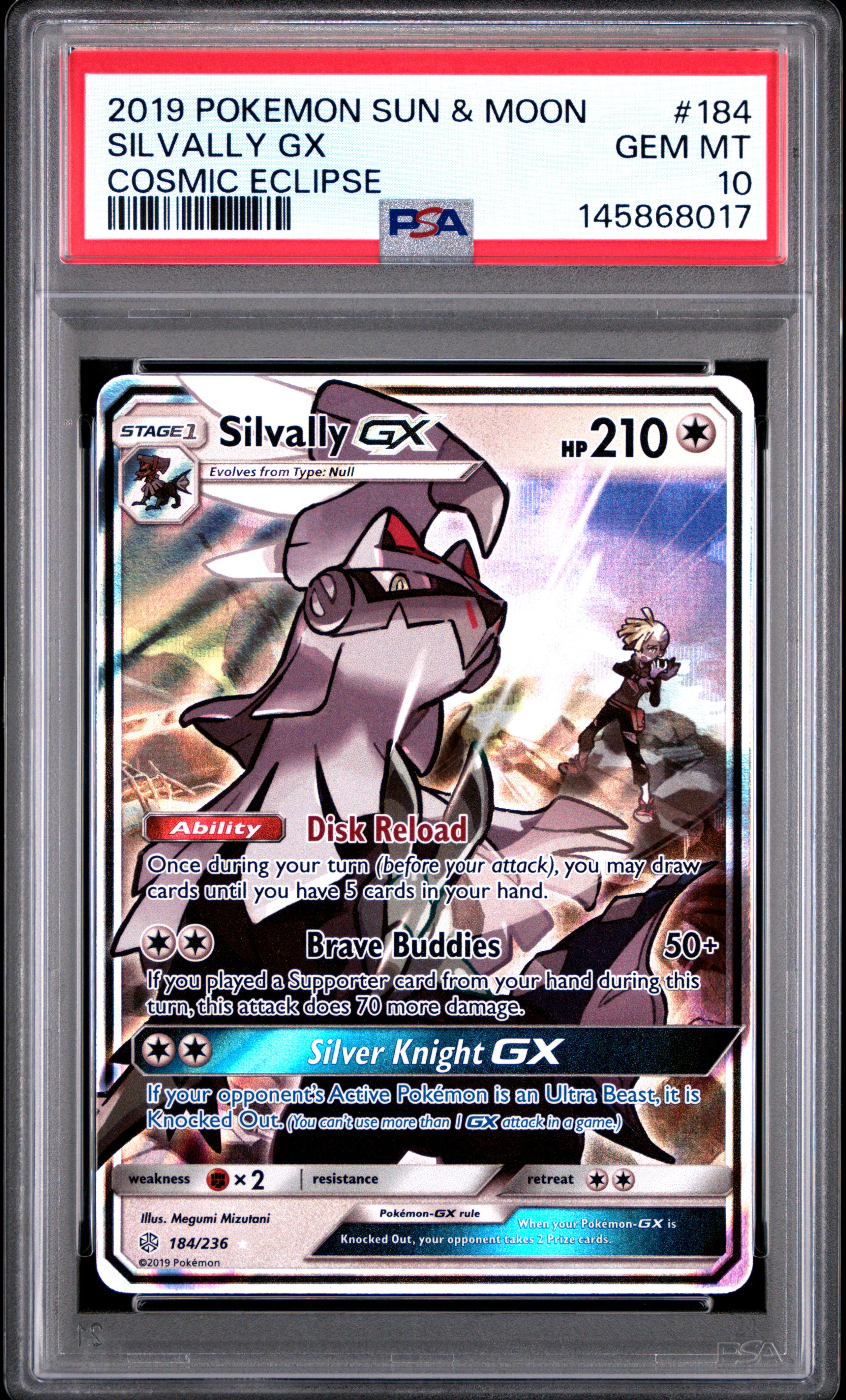 PSA 10 Silvally GX #184 [Cosmic Eclipse]