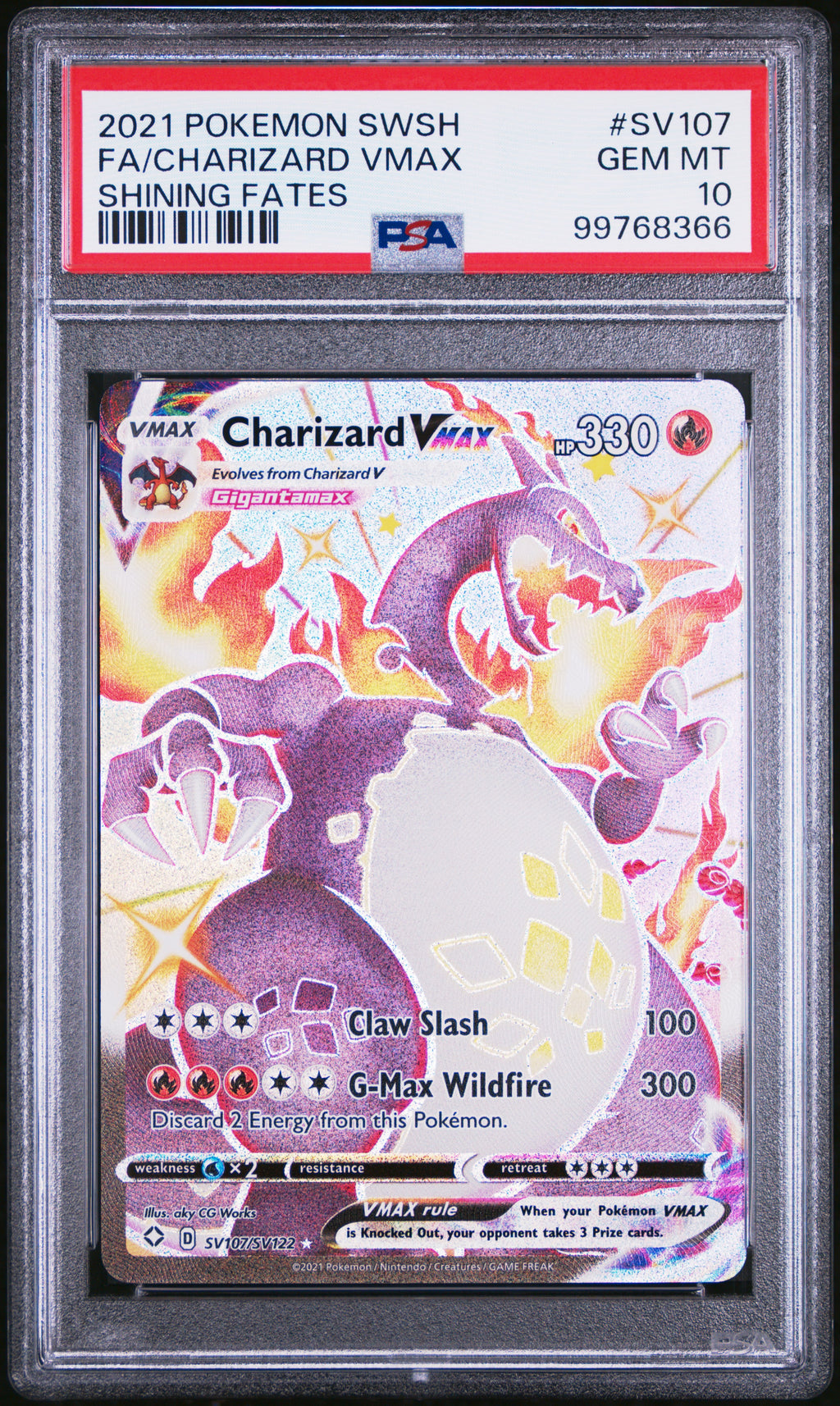 PSA 10 Charizard VMAX #SV107 [Shining Fates]