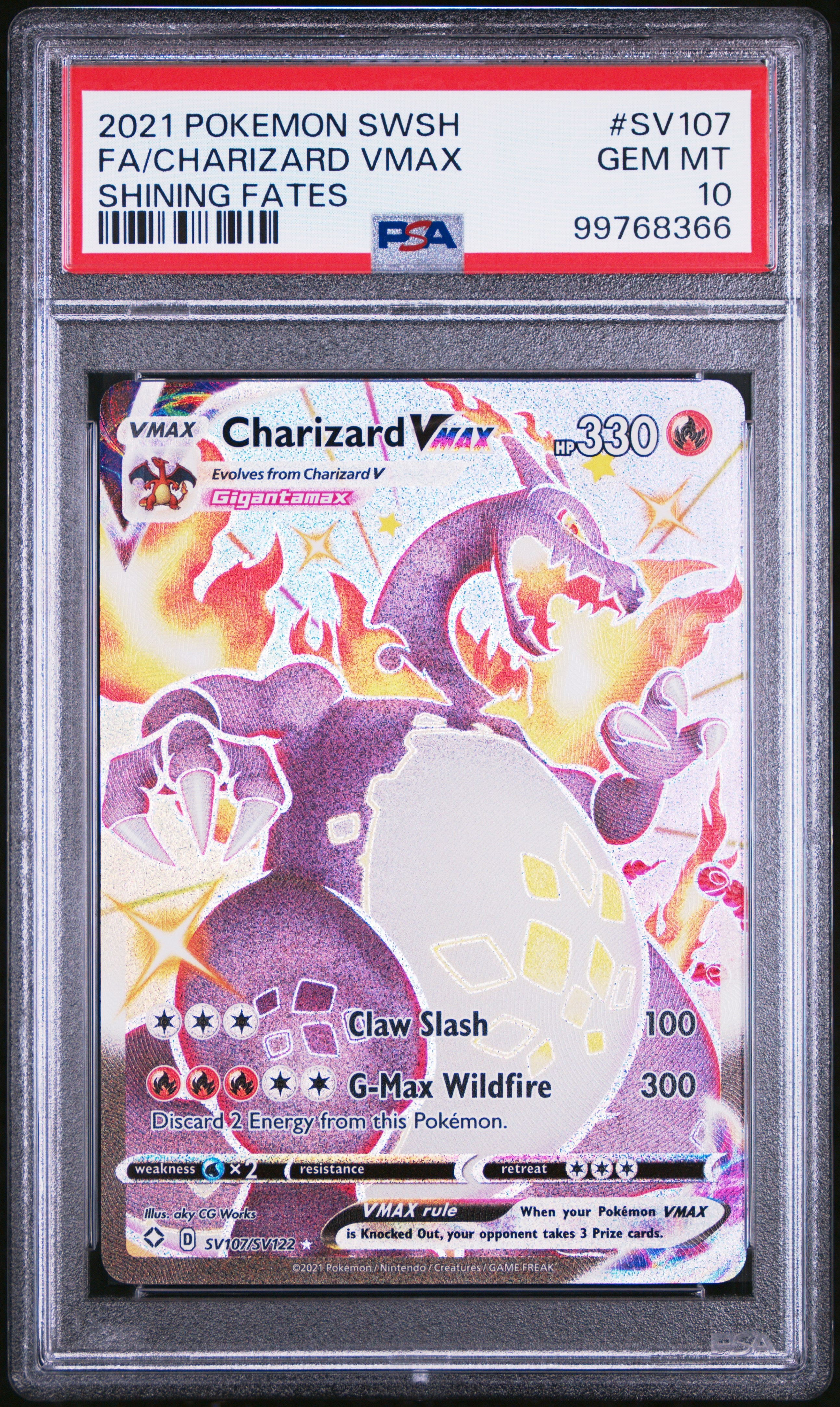 PSA 10 Charizard VMAX #SV107 [Shining Fates]