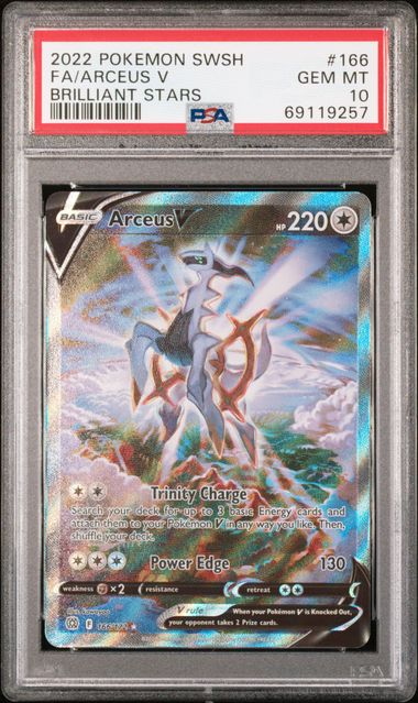 PSA 10 Arceus V #166 (Alternate Full Art) [Brilliant Stars]