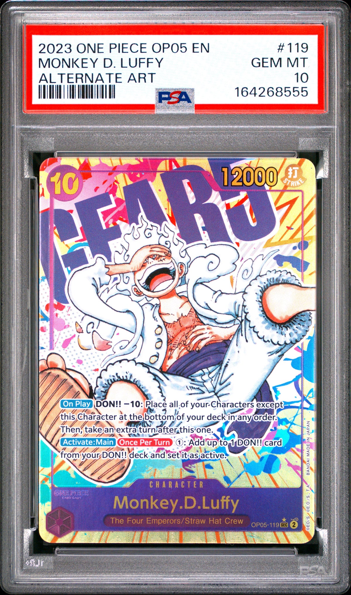 PSA 10 Monkey.D.Luffy (Alternate Art) [Awakening of The New Era]