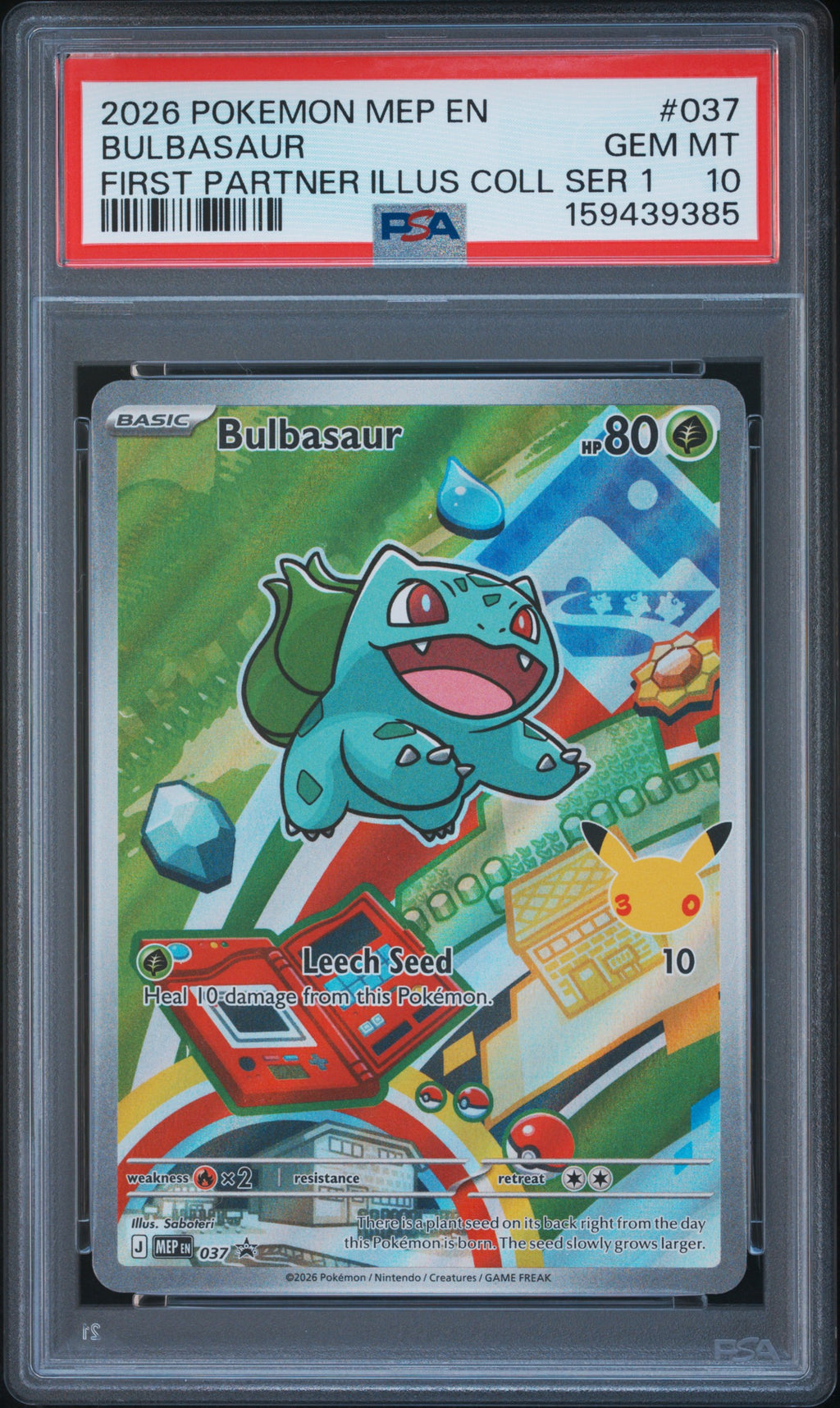 PSA 10 Bulbasaur [First Partner Illustration Series 1]