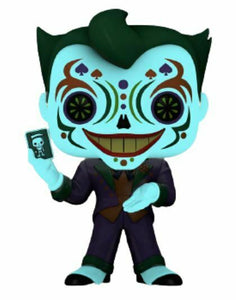 Funko Pop The Joker with Playing Card (Dia De Los DC | GITD) [Box Condition 8/10]