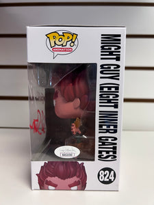 Funko Pop Might Guy (Eight Inner Gates) (Signed, Inscribed, and JSA Authenticated)