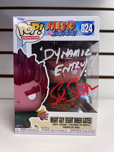 Funko Pop Might Guy (Eight Inner Gates) (Signed, Inscribed, and JSA Authenticated)