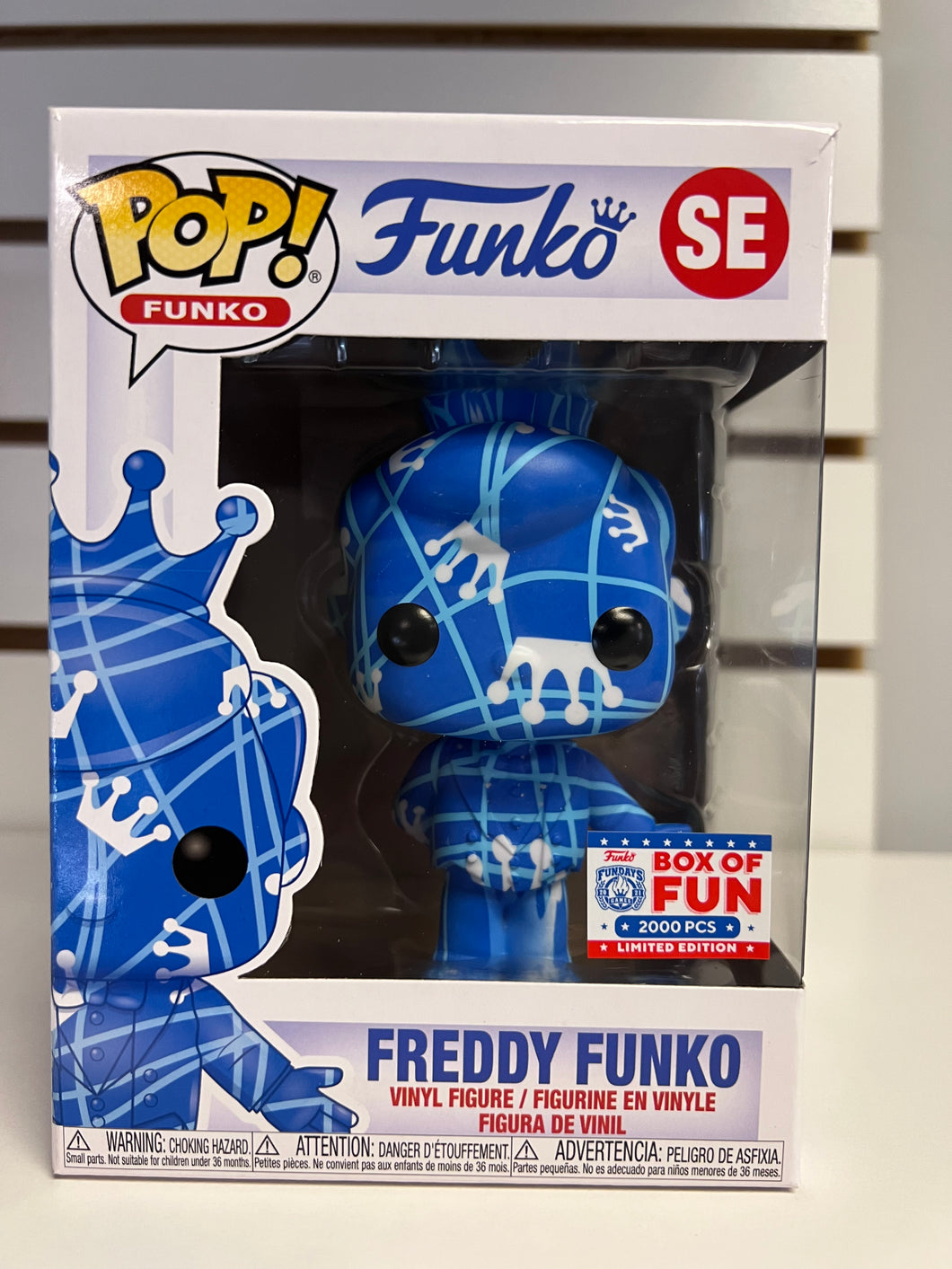 Funko Pop Freddy Funko (Blue & White with Stripes)