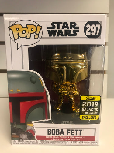 Funko Pop Boba Fett (Gold Chrome) [Shared Sticker]