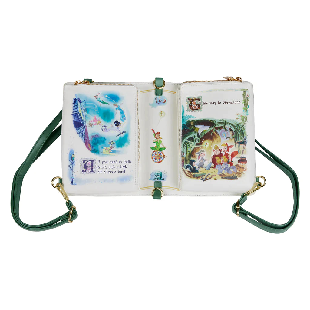 Peter Pan Book Convertible Crossbody Loungefly Bag